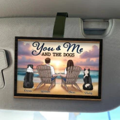 Home Is Wherever Iām With You And Our Furry Friend - Dog & Cat Personalized Custom Car Visor Clip - Gift For Couples, Pet Owners, Pet Lovers