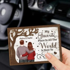 Together Is My Favorite Place To Be - Couple Personalized Custom Car Visor Clip - Gift For Husband Wife, Anniversary 6 Together Is My Favorite Place To Be - Couple Personalized Custom Car Visor Clip - Gift For Husband Wife, Anniversary -Pawfect House Store 675ffb7a65438