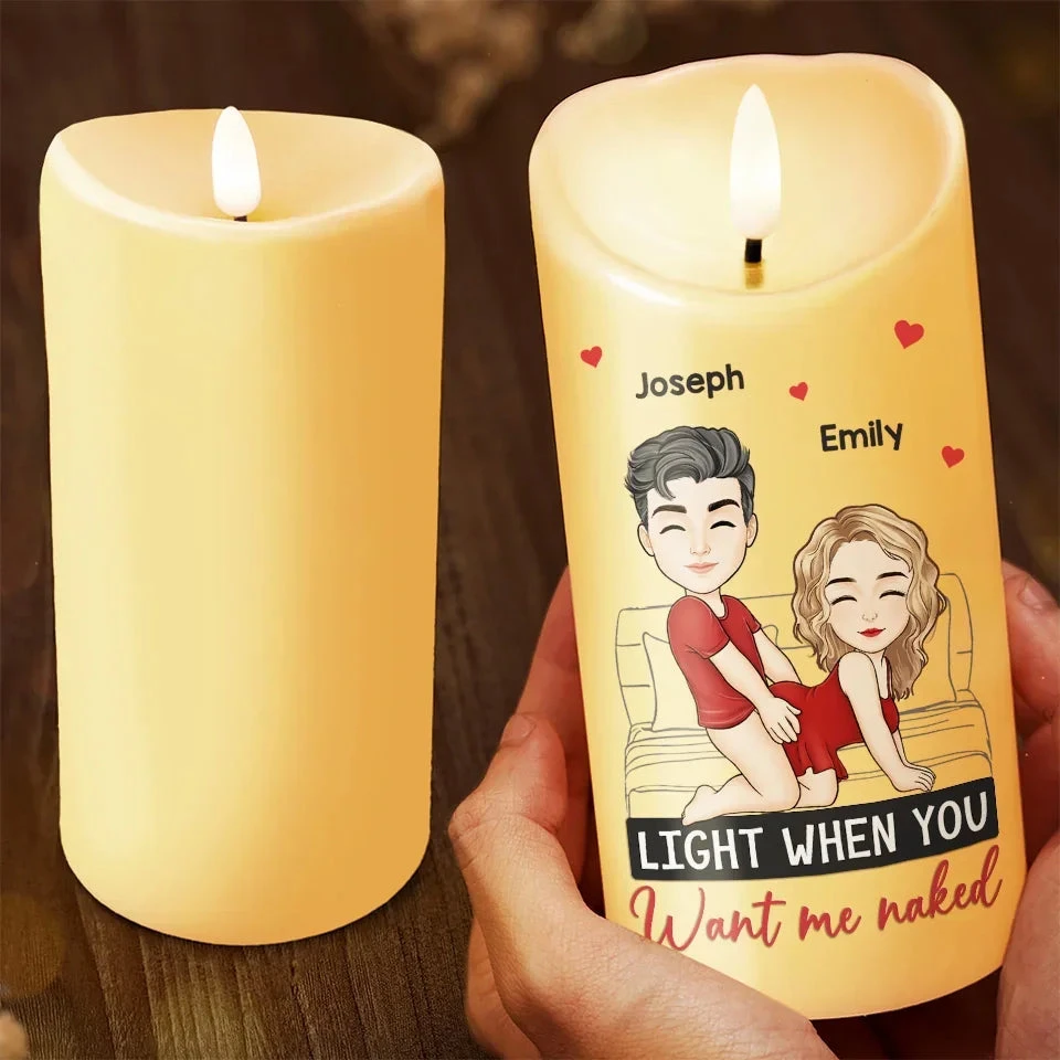 You Make My Heart Race And My Mind Wander - Couple Personalized Custom LED Candle - Gift For Husband Wife, Anniversary 3 You Make My Heart Race And My Mind Wander - Couple Personalized Custom LED Candle - Gift For Husband Wife, Anniversary - Image 3