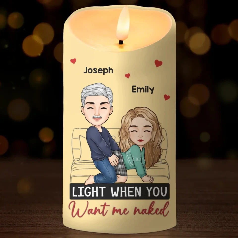 You Make My Heart Race And My Mind Wander - Couple Personalized Custom LED Candle - Gift For Husband Wife, Anniversary 2 You Make My Heart Race And My Mind Wander - Couple Personalized Custom LED Candle - Gift For Husband Wife, Anniversary - Image 2