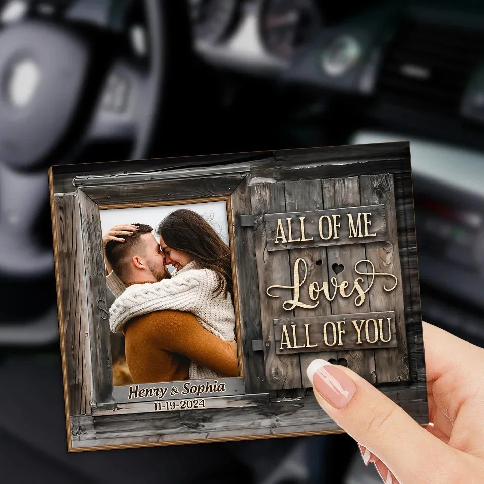 Custom Photo I Love You With All Of Me - Couple Personalized Custom Car Visor Clip - Gift For Husband Wife, Anniversary 3 Custom Photo I Love You With All Of Me - Couple Personalized Custom Car Visor Clip - Gift For Husband Wife, Anniversary - Image 3