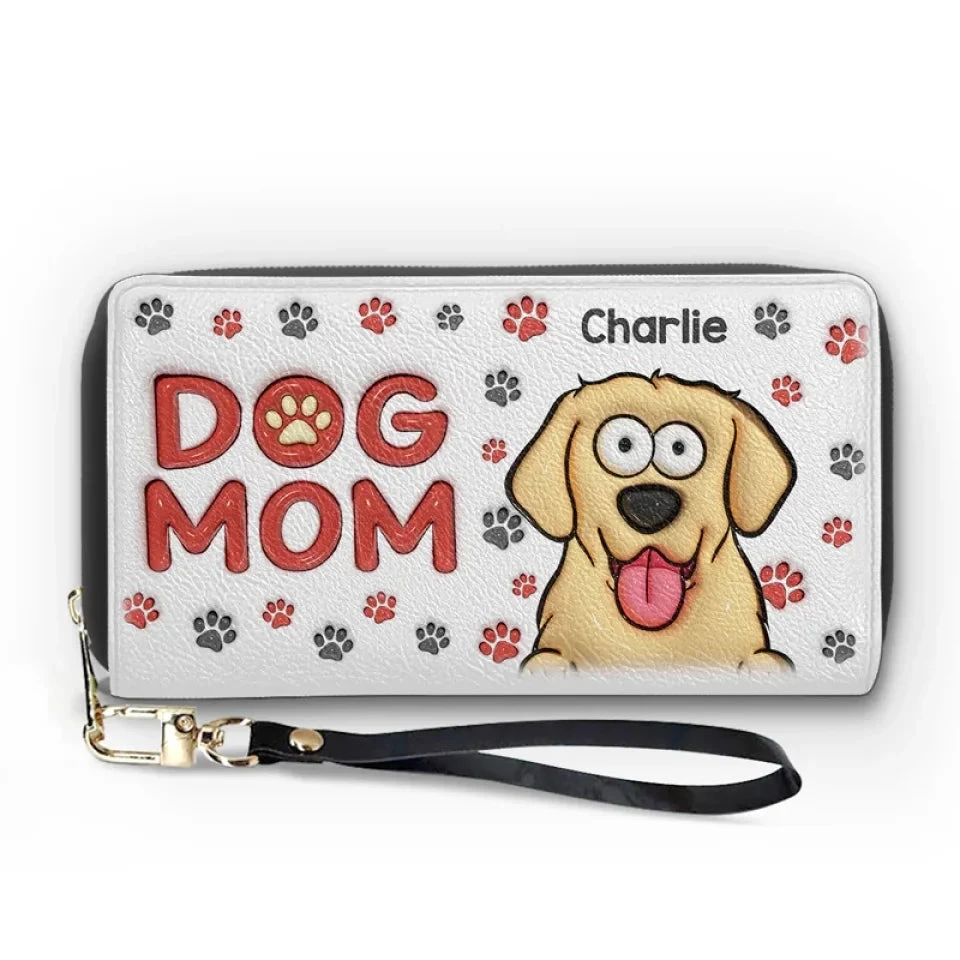 A Peek Of Paws, A Moment Of Pawsitivity - Dog & Cat Personalized Custom 3D Inflated Effect Printed Leather Long Wallet - Gift For Pet Owners, Pet Lovers 1 A Peek Of Paws, A Moment Of Pawsitivity - Dog & Cat Personalized Custom 3D Inflated Effect Printed Leather Long Wallet - Gift For Pet Owners, Pet Lovers