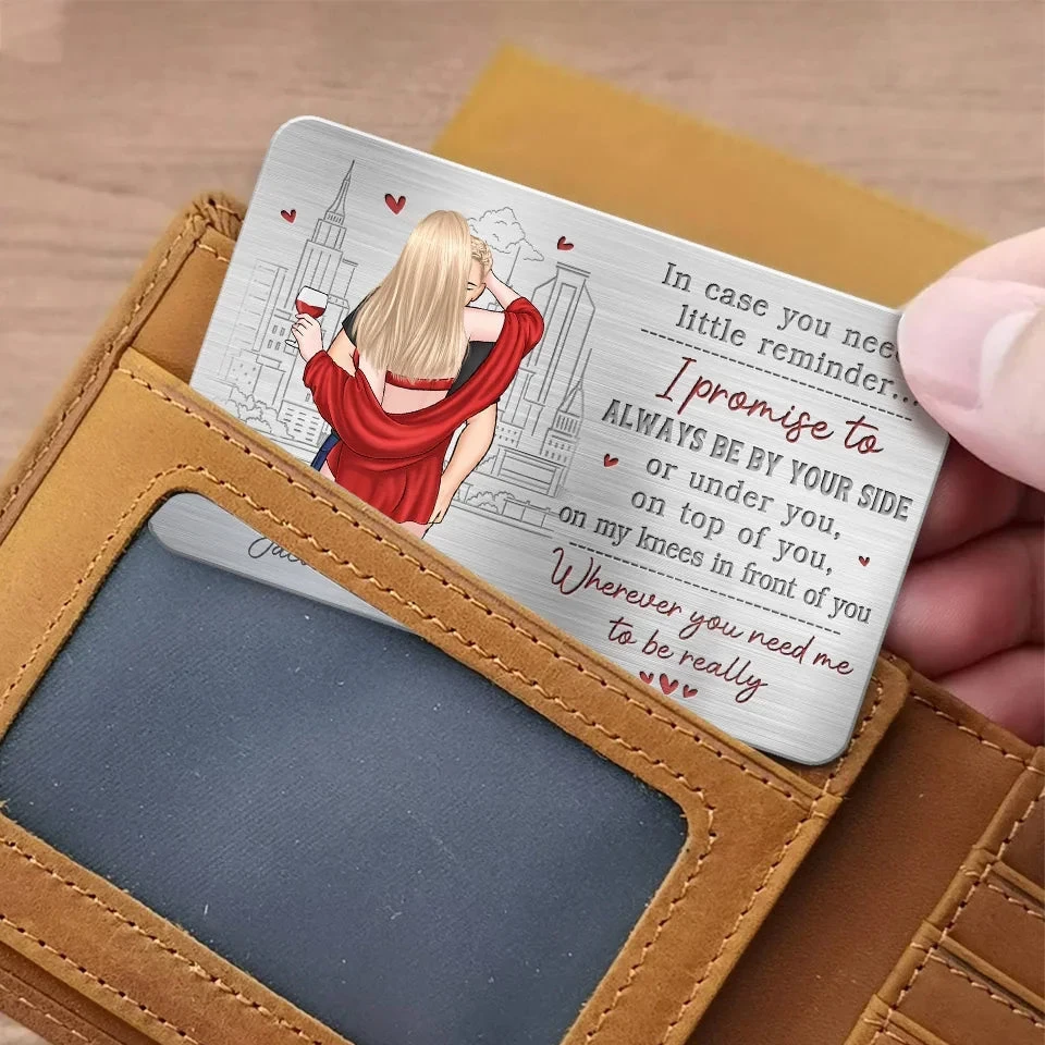 My Partner In Wine - Couple Personalized Custom Aluminum Wallet Card - Gift For Husband Wife, Anniversary 3 My Partner In Wine - Couple Personalized Custom Aluminum Wallet Card - Gift For Husband Wife, Anniversary - Image 3