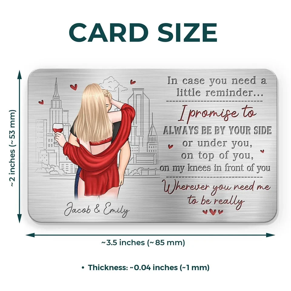 My Partner In Wine - Couple Personalized Custom Aluminum Wallet Card - Gift For Husband Wife, Anniversary 4 My Partner In Wine - Couple Personalized Custom Aluminum Wallet Card - Gift For Husband Wife, Anniversary - Image 4