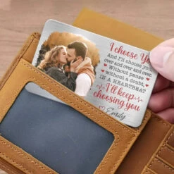 Custom Photo Happier With You - Couple Personalized Custom Aluminum Wallet Card - Gift For Husband Wife, Anniversary 7 Custom Photo Happier With You - Couple Personalized Custom Aluminum Wallet Card - Gift For Husband Wife, Anniversary -Pawfect House Store 67613e028faa5