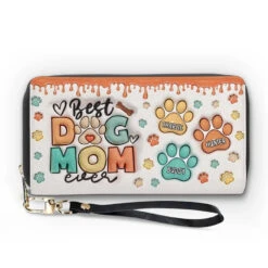 I'm The Best Fur Mom - Dog & Cat Personalized Custom 3D Inflated Effect Printed Leather Long Wallet - Gift For Pet Owners, Pet Lovers