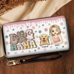 Unconditional Love Comes With Four Paws - Dog & Cat Personalized Custom 3D Inflated Effect Printed Leather Long Wallet - Gift For Pet Owners, Pet Lovers -Pawfect House Store 67617de8aab71