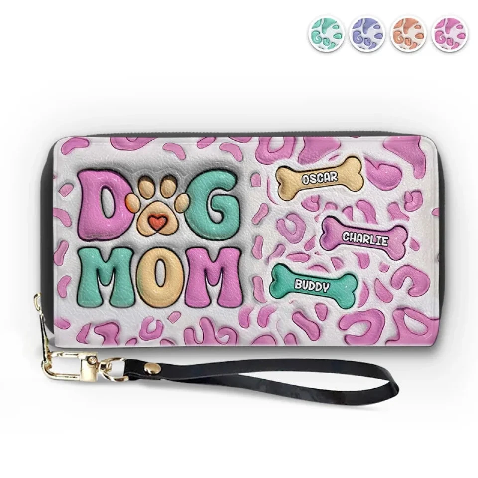 Happiness Is A Bone And A Wagging Tail - Dog Personalized Custom 3D Inflated Effect Printed Leather Long Wallet - Gift For Pet Owners, Pet Lovers 1 Happiness Is A Bone And A Wagging Tail - Dog Personalized Custom 3D Inflated Effect Printed Leather Long Wallet - Gift For Pet Owners, Pet Lovers