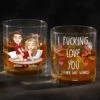 You’re The Piece I Was Missing - Couple Personalized Custom Whiskey Glass - Gift For Husband Wife, Anniversary