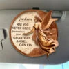 May You Never Drive Faster - Family Personalized Custom Car Visor Clip - Gift For Daughter, Son