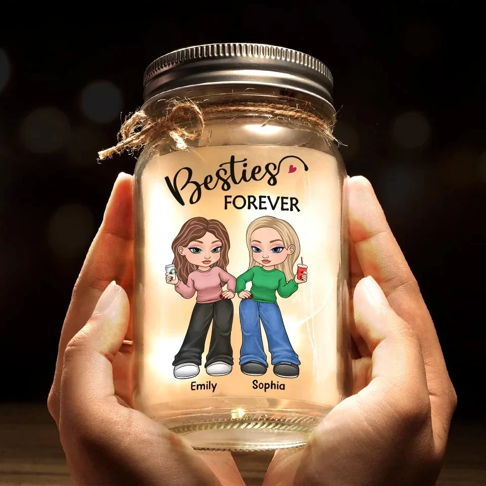 Better Together, Always And Forever - Bestie Personalized Custom Mason Jar Light - Christmas Gift For Best Friends, BFF, Sisters 5 Better Together, Always And Forever - Bestie Personalized Custom Mason Jar Light - Christmas Gift For Best Friends, BFF, Sisters - Image 5
