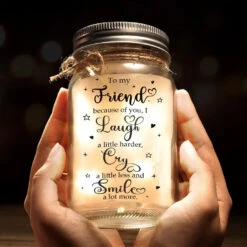 Always Better Together - Bestie Personalized Custom Mason Jar Light - Gift For Best Friends, BFF, Sisters -Pawfect House Store 676293e7280e0