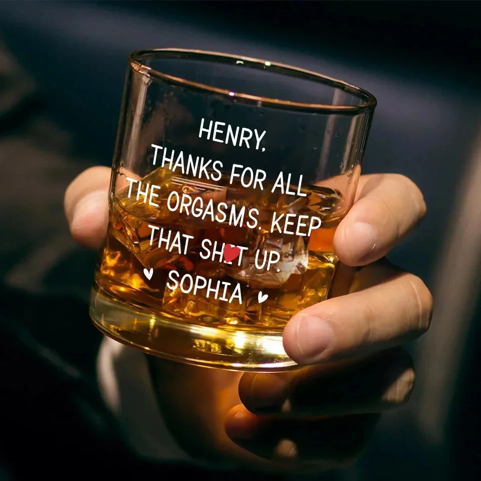 Thanks For All The Good Things - Couple Personalized Custom Whiskey Glass - Gift For Husband Wife, Anniversary 3 Thanks For All The Good Things - Couple Personalized Custom Whiskey Glass - Gift For Husband Wife, Anniversary - Image 3