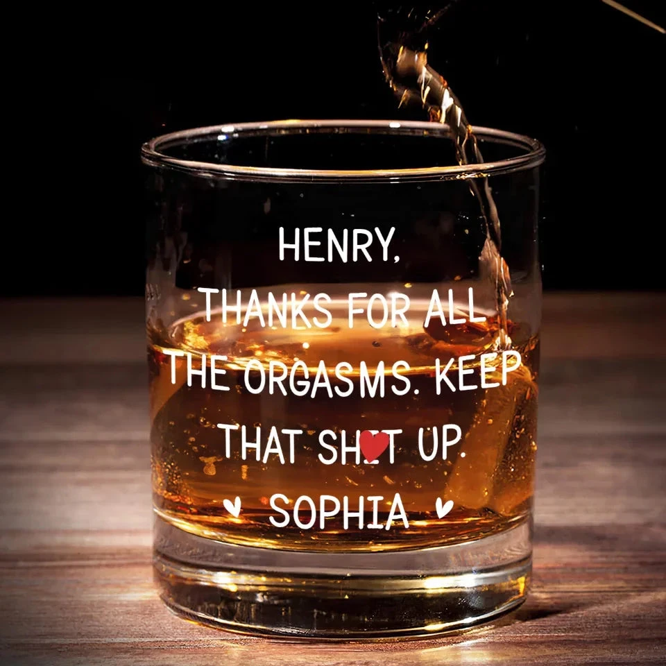 Thanks For All The Good Things - Couple Personalized Custom Whiskey Glass - Gift For Husband Wife, Anniversary 4 Thanks For All The Good Things - Couple Personalized Custom Whiskey Glass - Gift For Husband Wife, Anniversary - Image 4