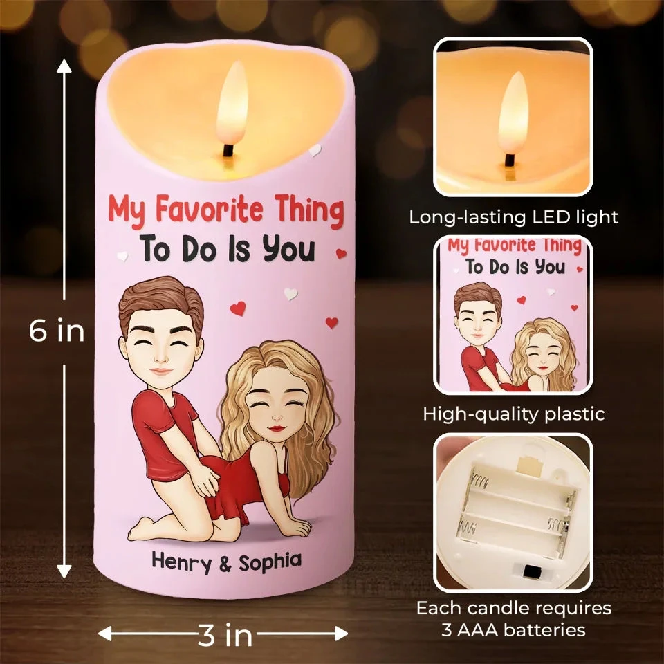 The Way You Tease Me Drives Me Crazy - Couple Personalized Custom LED Candle - Gift For Husband Wife, Anniversary 4 The Way You Tease Me Drives Me Crazy - Couple Personalized Custom LED Candle - Gift For Husband Wife, Anniversary - Image 4