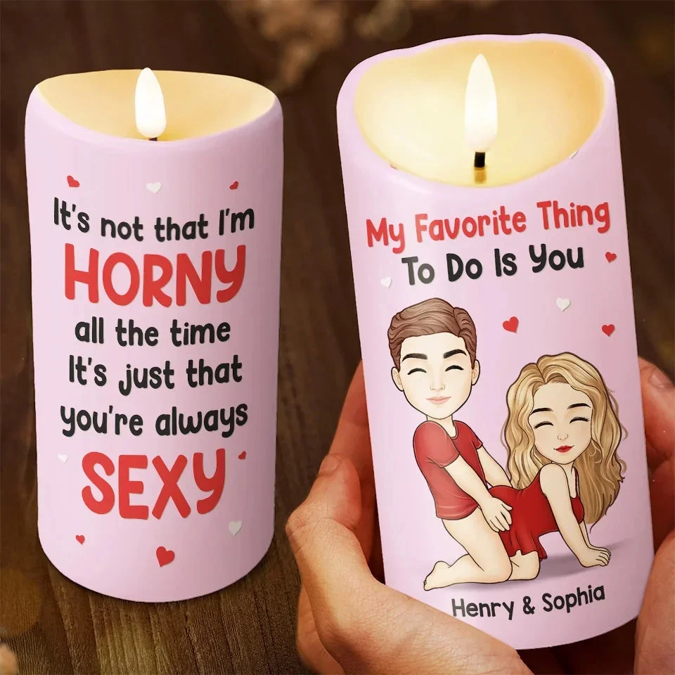 The Way You Tease Me Drives Me Crazy - Couple Personalized Custom LED Candle - Gift For Husband Wife, Anniversary 3 The Way You Tease Me Drives Me Crazy - Couple Personalized Custom LED Candle - Gift For Husband Wife, Anniversary - Image 3