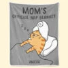 Mom's Official Nap Blanket - Family Personalized Custom Blanket - Gift For Family Members