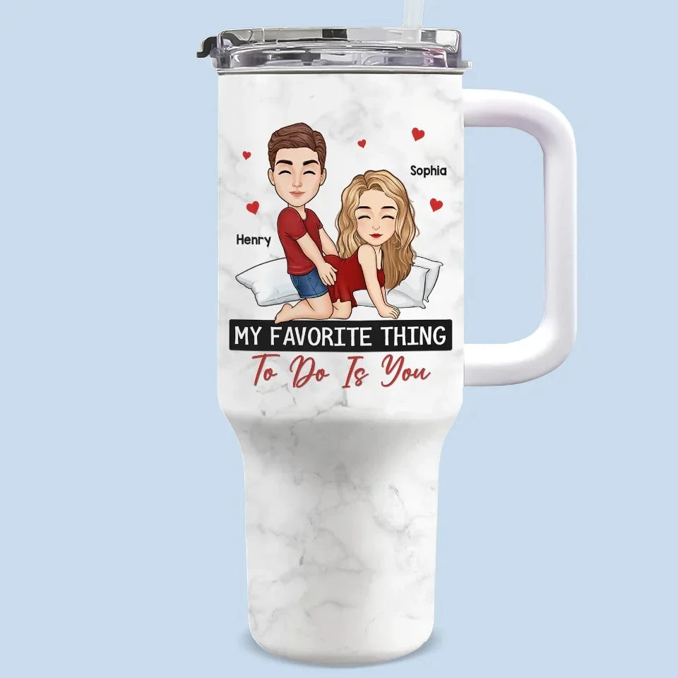Pick Me, Choose Me, Love Me - Couple Personalized Custom 40 Oz Stainless Steel Tumbler With Handle - Gift For Husband Wife, Anniversary 1 Pick Me, Choose Me, Love Me - Couple Personalized Custom 40 Oz Stainless Steel Tumbler With Handle - Gift For Husband Wife, Anniversary