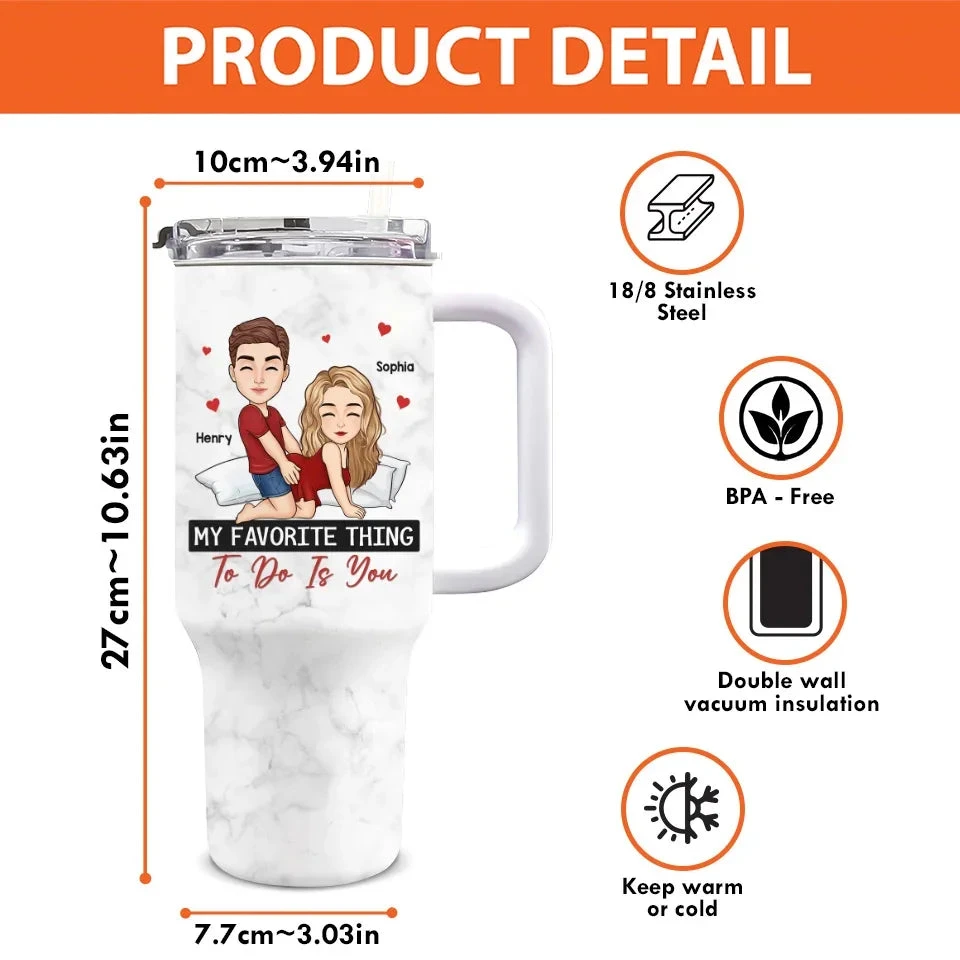 Pick Me, Choose Me, Love Me - Couple Personalized Custom 40 Oz Stainless Steel Tumbler With Handle - Gift For Husband Wife, Anniversary 4 Pick Me, Choose Me, Love Me - Couple Personalized Custom 40 Oz Stainless Steel Tumbler With Handle - Gift For Husband Wife, Anniversary - Image 4