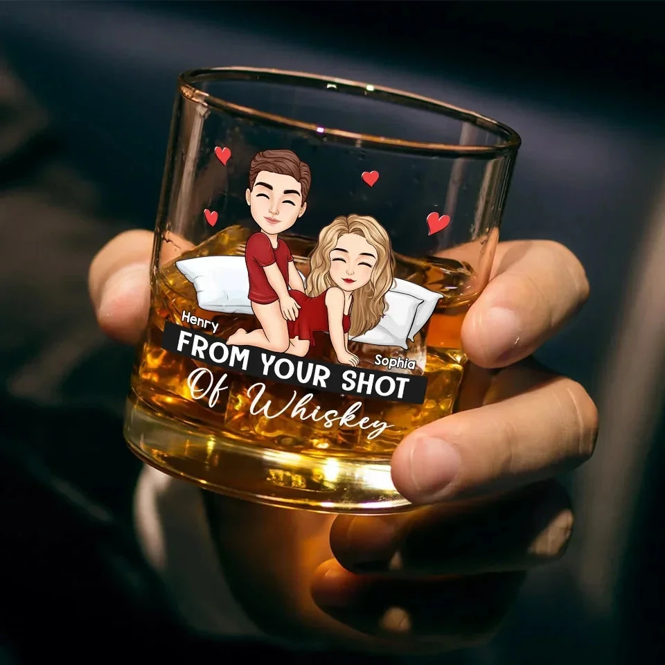 I Love Your Face Even When It's Behind My Back - Couple Personalized Custom Whiskey Glass - Gift For Husband Wife, Anniversary 3 I Love Your Face Even When It's Behind My Back - Couple Personalized Custom Whiskey Glass - Gift For Husband Wife, Anniversary - Image 3