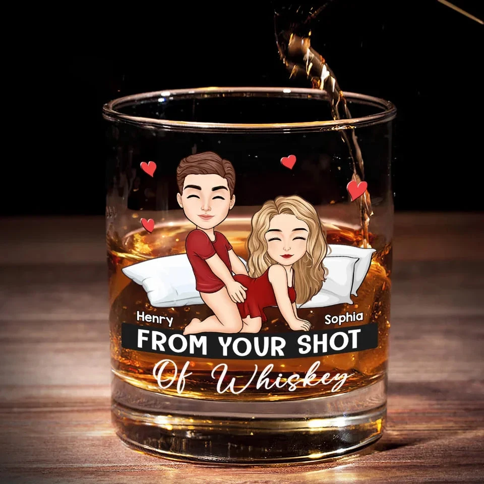 I Love Your Face Even When It's Behind My Back - Couple Personalized Custom Whiskey Glass - Gift For Husband Wife, Anniversary 4 I Love Your Face Even When It's Behind My Back - Couple Personalized Custom Whiskey Glass - Gift For Husband Wife, Anniversary - Image 4