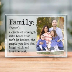 Custom Photo A Circle Of Strength With Bonds That Can't Be Broken - Family Personalized Custom Rectangle Shaped Acrylic Plaque - Gift For Family Members
