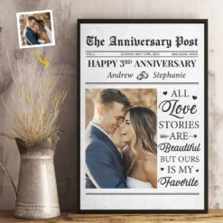 Custom Photo All Love Stories Are Beautiful But Ours Is My Favorite - Couple Personalized Custom Vertical Poster - Gift For Husband Wife, Anniversary