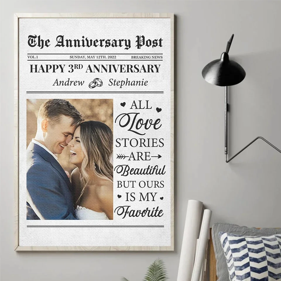 Custom Photo All Love Stories Are Beautiful But Ours Is My Favorite - Couple Personalized Custom Vertical Poster - Gift For Husband Wife, Anniversary 3 Custom Photo All Love Stories Are Beautiful But Ours Is My Favorite - Couple Personalized Custom Vertical Poster - Gift For Husband Wife, Anniversary - Image 3