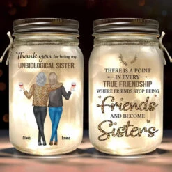 You Make My World Brighter Just By Being In It - Bestie Personalized Custom Mason Jar Light - Gift For Best Friends, BFF, Sisters