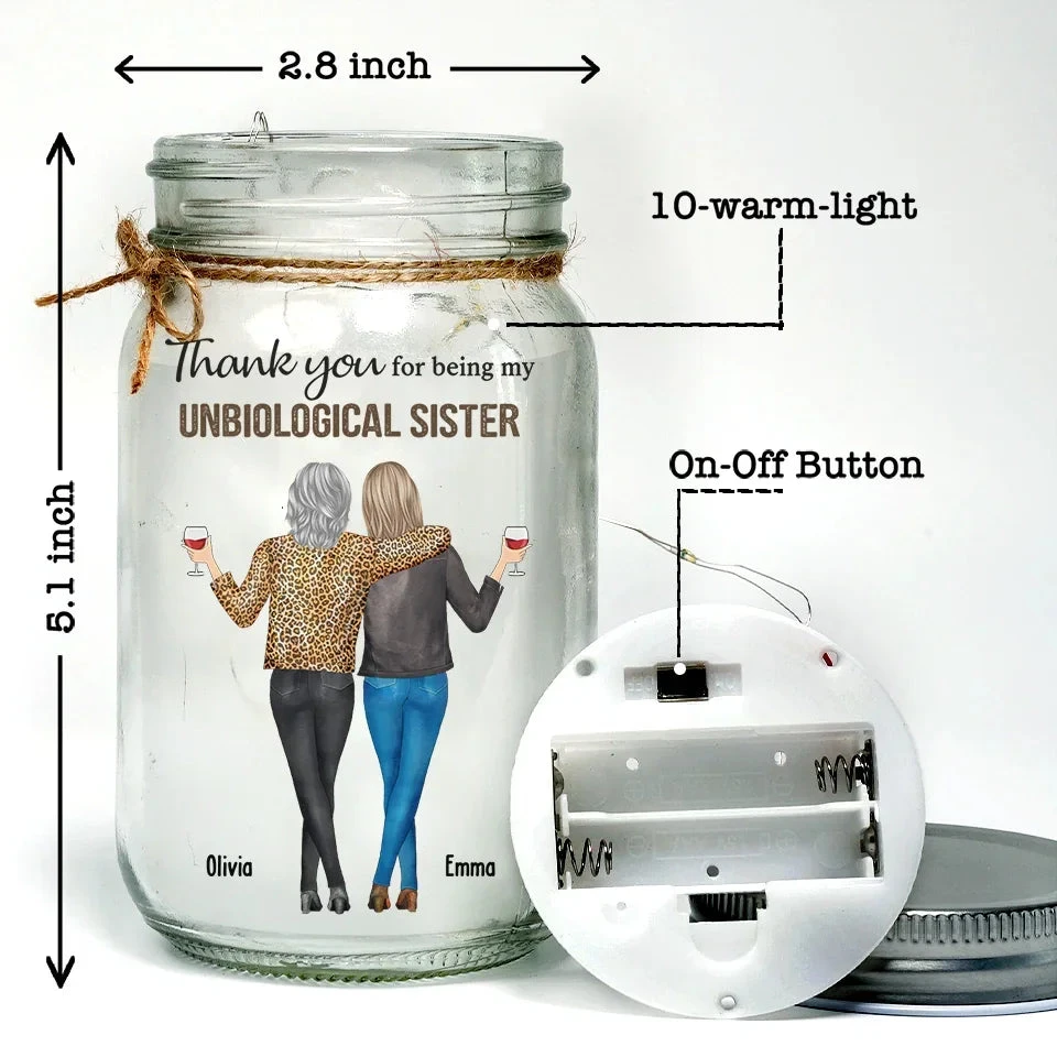 You Make My World Brighter Just By Being In It - Bestie Personalized Custom Mason Jar Light - Gift For Best Friends, BFF, Sisters 4 You Make My World Brighter Just By Being In It - Bestie Personalized Custom Mason Jar Light - Gift For Best Friends, BFF, Sisters - Image 4