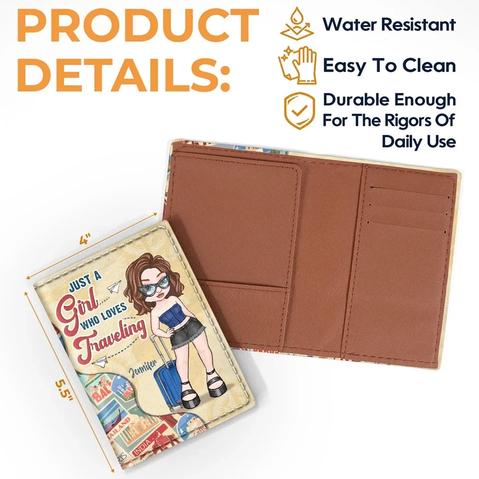 Adventure Awaits - Travel Personalized Custom Passport Cover, Passport Holder - Holiday Vacation Gift, Gift For Adventure Travel Lovers 4 Adventure Awaits - Travel Personalized Custom Passport Cover, Passport Holder - Holiday Vacation Gift, Gift For Adventure Travel Lovers - Image 4