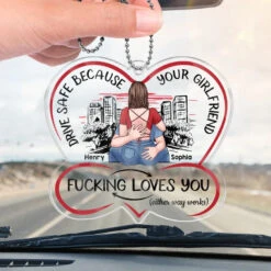 Drive Carefully, My Handsome Friend - Couple Personalized Custom Car Ornament - Acrylic Custom Shaped - Gift For Husband Wife, Anniversary 8 Drive Carefully, My Handsome Friend - Couple Personalized Custom Car Ornament - Acrylic Custom Shaped - Gift For Husband Wife, Anniversary -Pawfect House Store 6764e31650afc