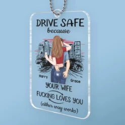 Have A Safe Journey - Couple Personalized Custom Car Ornament - Acrylic Custom Shaped - Gift For Husband Wife, Anniversary 7 Have A Safe Journey - Couple Personalized Custom Car Ornament - Acrylic Custom Shaped - Gift For Husband Wife, Anniversary -Pawfect House Store 6764e9cc5dbc2