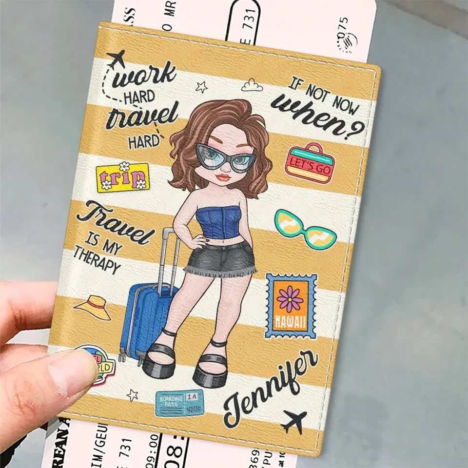 Travel Is The Therapy I Need To Reset - Travel Personalized Custom Passport Cover, Passport Holder - Holiday Vacation Gift, Gift For Adventure Travel Lovers 1 Travel Is The Therapy I Need To Reset - Travel Personalized Custom Passport Cover, Passport Holder - Holiday Vacation Gift, Gift For Adventure Travel Lovers