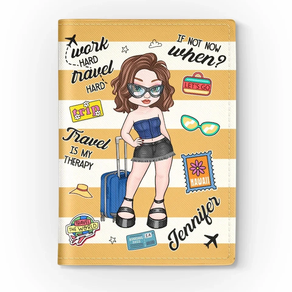 Travel Is The Therapy I Need To Reset - Travel Personalized Custom Passport Cover, Passport Holder - Holiday Vacation Gift, Gift For Adventure Travel Lovers 3 Travel Is The Therapy I Need To Reset - Travel Personalized Custom Passport Cover, Passport Holder - Holiday Vacation Gift, Gift For Adventure Travel Lovers - Image 3