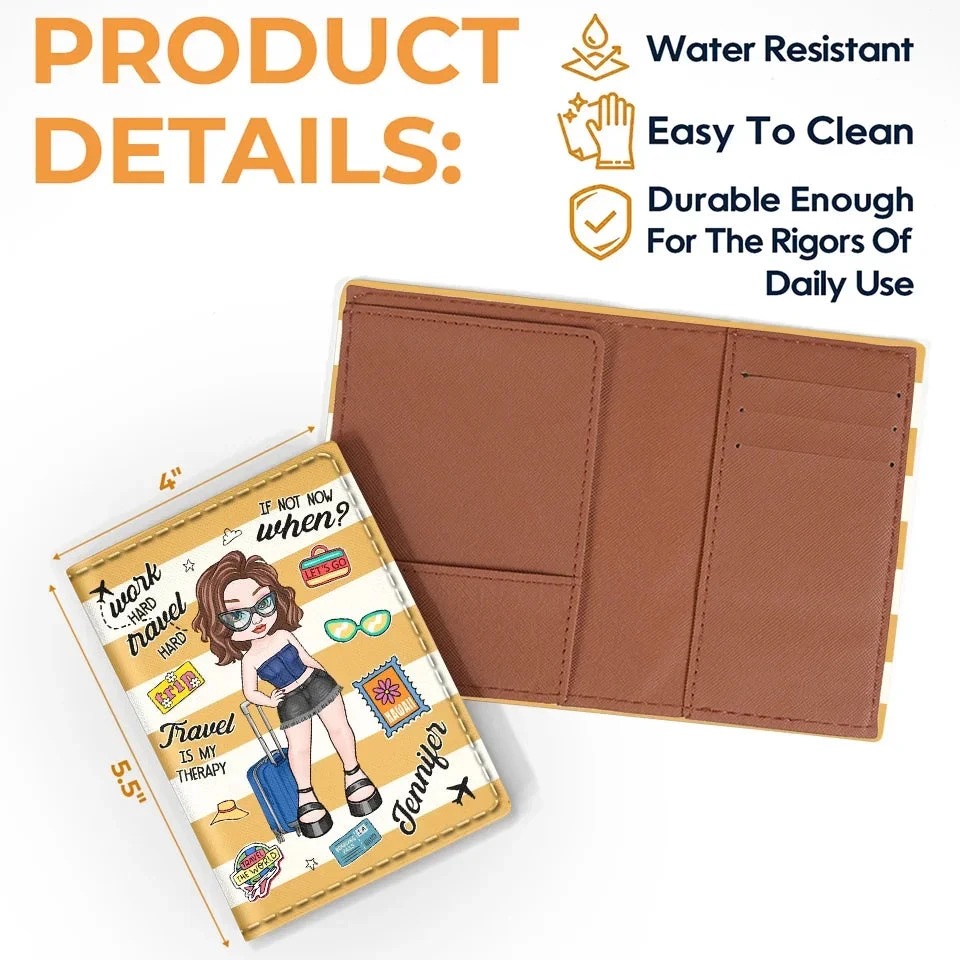 Travel Is The Therapy I Need To Reset - Travel Personalized Custom Passport Cover, Passport Holder - Holiday Vacation Gift, Gift For Adventure Travel Lovers 4 Travel Is The Therapy I Need To Reset - Travel Personalized Custom Passport Cover, Passport Holder - Holiday Vacation Gift, Gift For Adventure Travel Lovers - Image 4