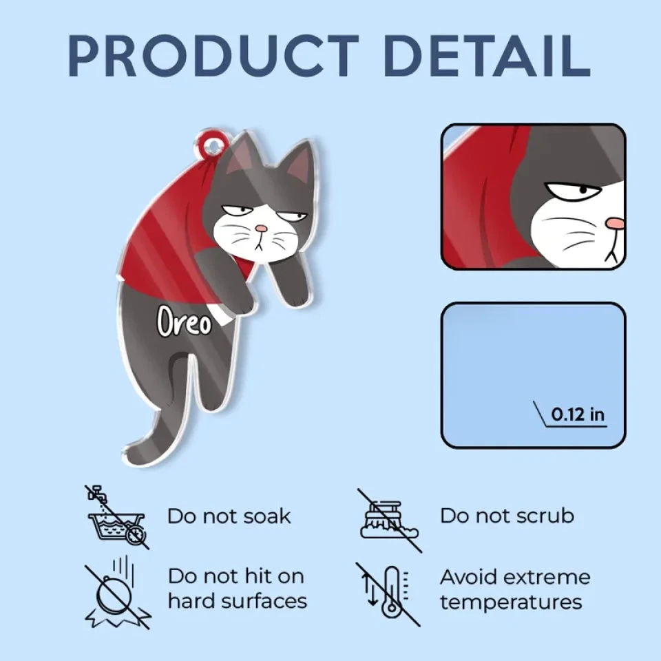 Cats Make The Best Festive Friends, Curled Up By The Tree - Cat Personalized Custom Car Ornament - Acrylic Custom Shaped - Gift For Pet Owners, Pet Lovers 5 Cats Make The Best Festive Friends, Curled Up By The Tree - Cat Personalized Custom Car Ornament - Acrylic Custom Shaped - Gift For Pet Owners, Pet Lovers - Image 5