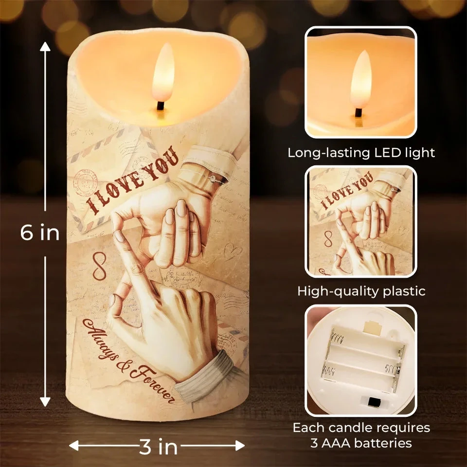 I Love You In Every Universe - Couple Personalized Custom LED Candle - Christmas Gift For Husband Wife, Anniversary 4 I Love You In Every Universe - Couple Personalized Custom LED Candle - Christmas Gift For Husband Wife, Anniversary - Image 4