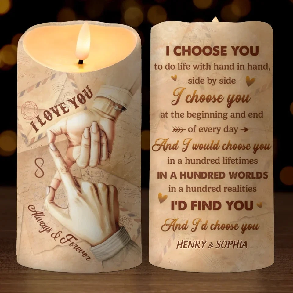 I Love You In Every Universe - Couple Personalized Custom LED Candle - Christmas Gift For Husband Wife, Anniversary 2 I Love You In Every Universe - Couple Personalized Custom LED Candle - Christmas Gift For Husband Wife, Anniversary - Image 2