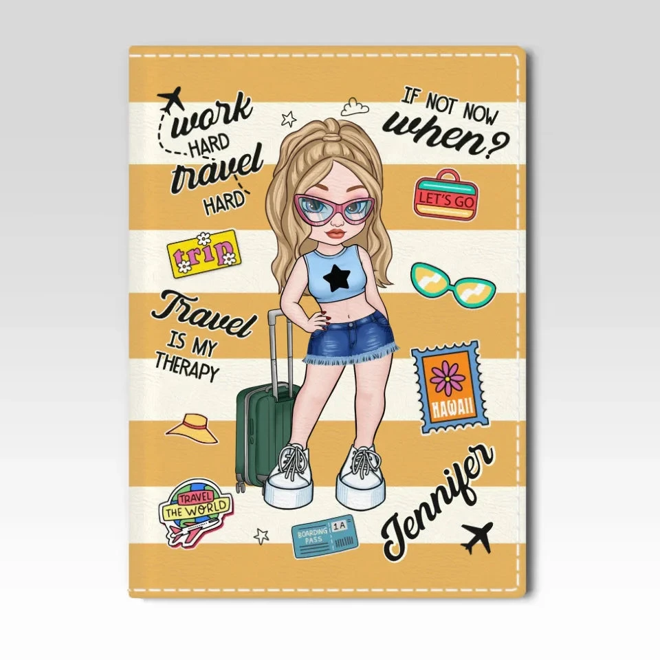 Travel Is The Therapy I Need To Reset - Travel Personalized Custom Passport Cover, Passport Holder - Holiday Vacation Gift, Gift For Adventure Travel Lovers 2 Travel Is The Therapy I Need To Reset - Travel Personalized Custom Passport Cover, Passport Holder - Holiday Vacation Gift, Gift For Adventure Travel Lovers - Image 2