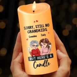 Waiting For Grandkids Is My Cardio - Family Personalized Custom LED Candle - Gift For Grandma -Pawfect House Store 6768a31ba30a5