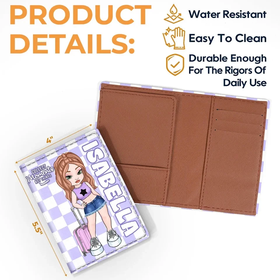 Live Your Best Travel Life - Travel Personalized Custom Passport Cover, Passport Holder - Holiday Vacation Gift, Gift For Adventure Travel Lovers 4 Live Your Best Travel Life - Travel Personalized Custom Passport Cover, Passport Holder - Holiday Vacation Gift, Gift For Adventure Travel Lovers - Image 4