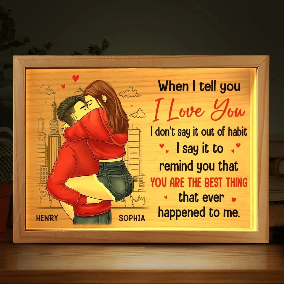 You Are The Best Thing - Couple Personalized Custom Frame Light Box - Gift For Husband Wife, Anniversary 1 You Are The Best Thing - Couple Personalized Custom Frame Light Box - Gift For Husband Wife, Anniversary