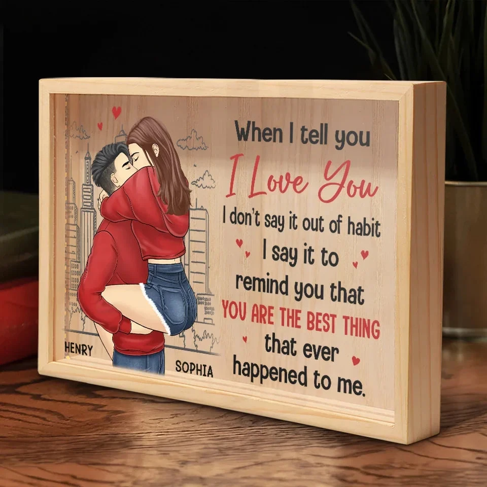 You Are The Best Thing - Couple Personalized Custom Frame Light Box - Gift For Husband Wife, Anniversary 3 You Are The Best Thing - Couple Personalized Custom Frame Light Box - Gift For Husband Wife, Anniversary - Image 3