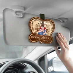 Take Care On The Road, My Heart - Couple Personalized Custom Car Visor Clip - Gift For Husband Wife, Anniversary -Pawfect House Store 676924e1b7b99