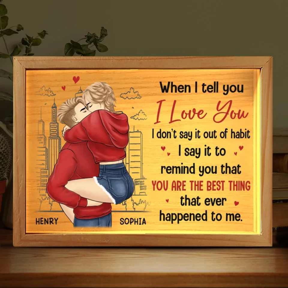 You Are The Best Thing - Couple Personalized Custom Frame Light Box - Gift For Husband Wife, Anniversary 2 You Are The Best Thing - Couple Personalized Custom Frame Light Box - Gift For Husband Wife, Anniversary - Image 2