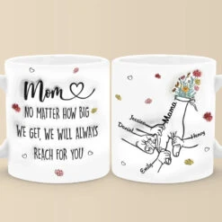 Little Hands, Big Love - Family Personalized Custom 3D Inflated Effect Printed Mug - Gift For Mom, Grandma
