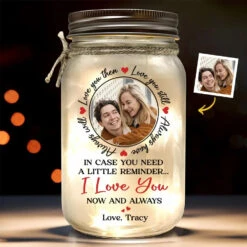 Custom Photo Forever Is My Favorite With You - Couple Personalized Custom Mason Jar Light - Gift For Husband Wife, Anniversary