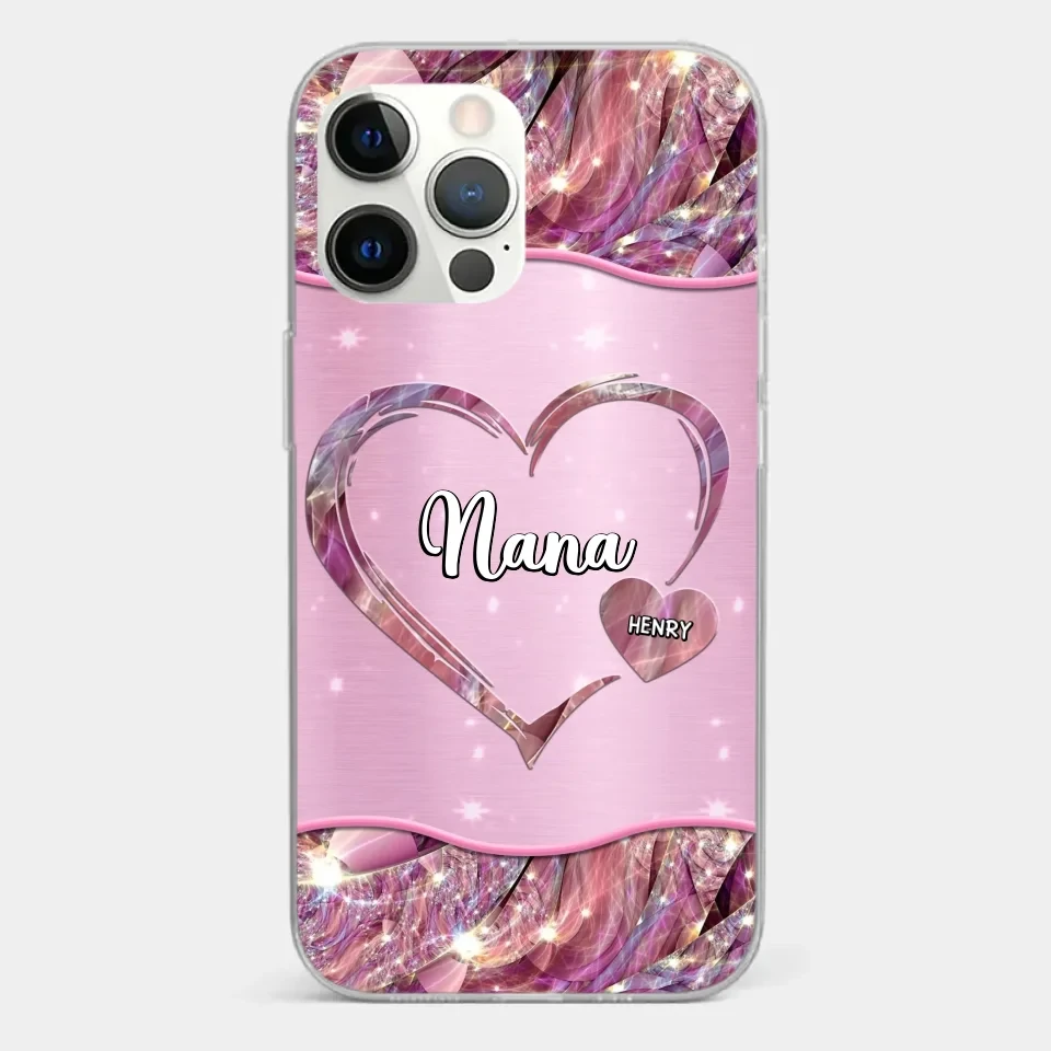 A Garden Of Love Grows In A Grandmother's Heart - Family Personalized Custom Faux Jewelry Effect Printed Clear Phone Case - Gift For Mom, Grandma 11 A Garden Of Love Grows In A Grandmother's Heart - Family Personalized Custom Faux Jewelry Effect Printed Clear Phone Case - Gift For Mom, Grandma - Image 11