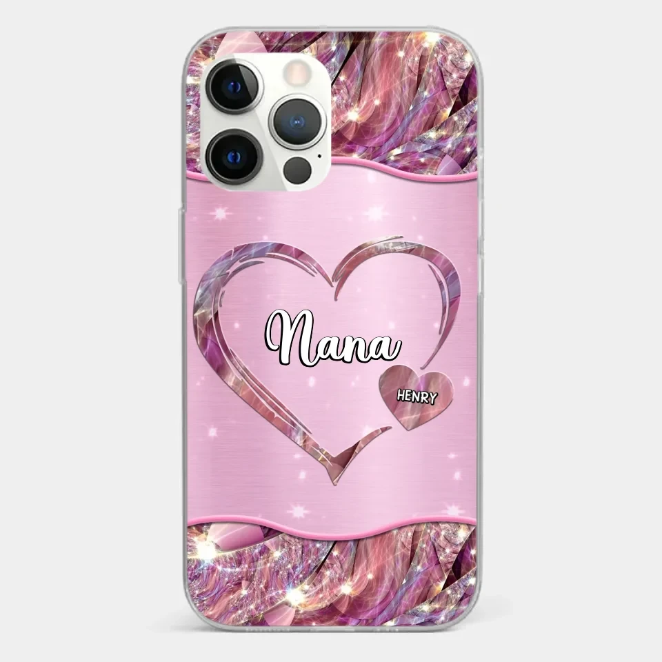 A Garden Of Love Grows In A Grandmother's Heart - Family Personalized Custom Faux Jewelry Effect Printed Clear Phone Case - Gift For Mom, Grandma 15 A Garden Of Love Grows In A Grandmother's Heart - Family Personalized Custom Faux Jewelry Effect Printed Clear Phone Case - Gift For Mom, Grandma - Image 15